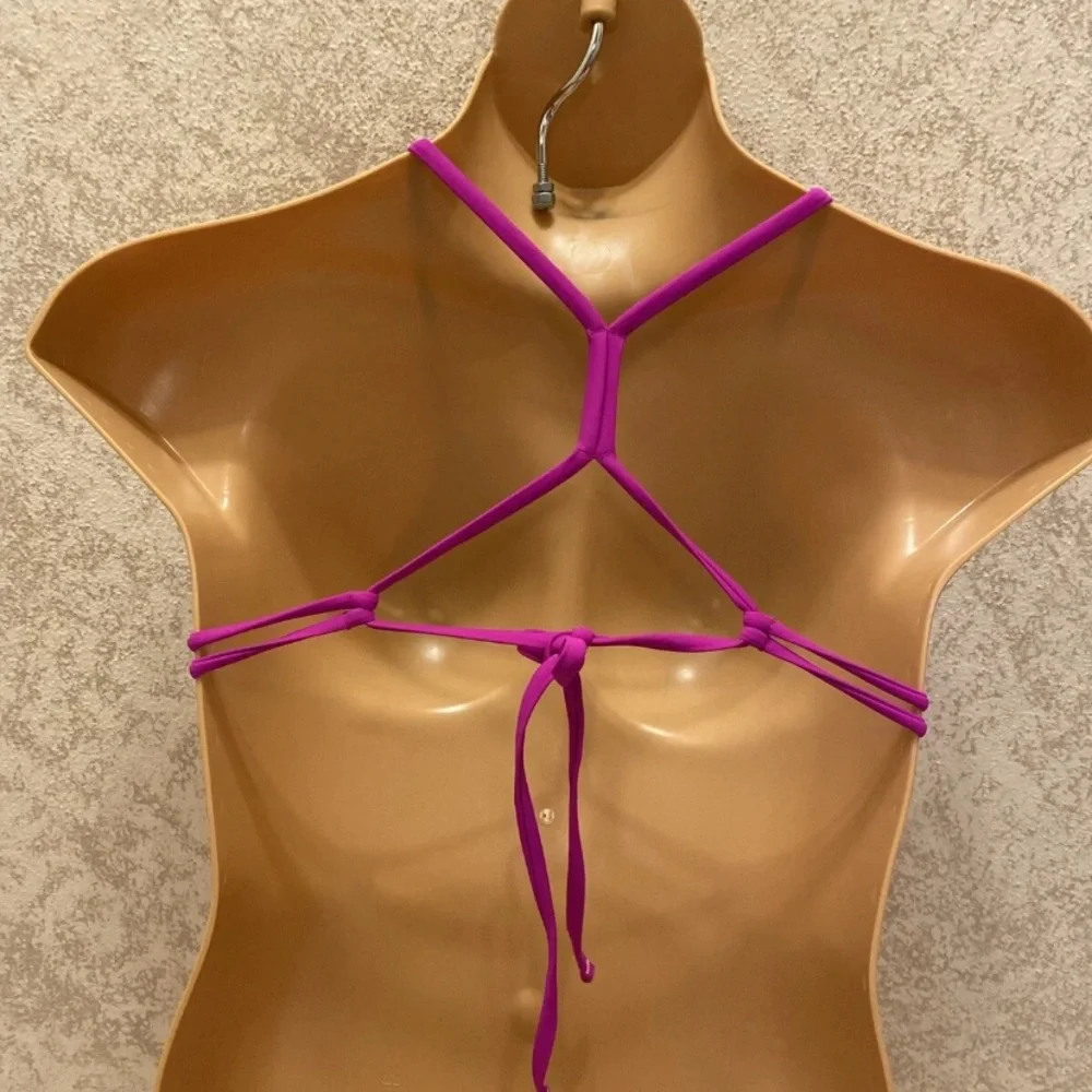Xhilaration Fuchsia Crochet Trim Bikini Top